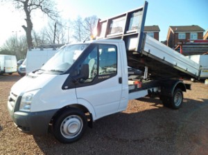 Van Hire for the Construction Industry 1 Transit 350 Single Cab Tipper van available for hire at Clarksons of Glasgow