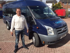 Transit van supplied by Clarksons of Glasgow for Quarrier's charity