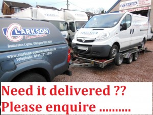 Hire vans delivered to your door by Clarkson of Glasgow