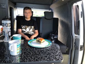 Last minute campervan heaven in the Scottish Highlands 12 Cooking in campervan